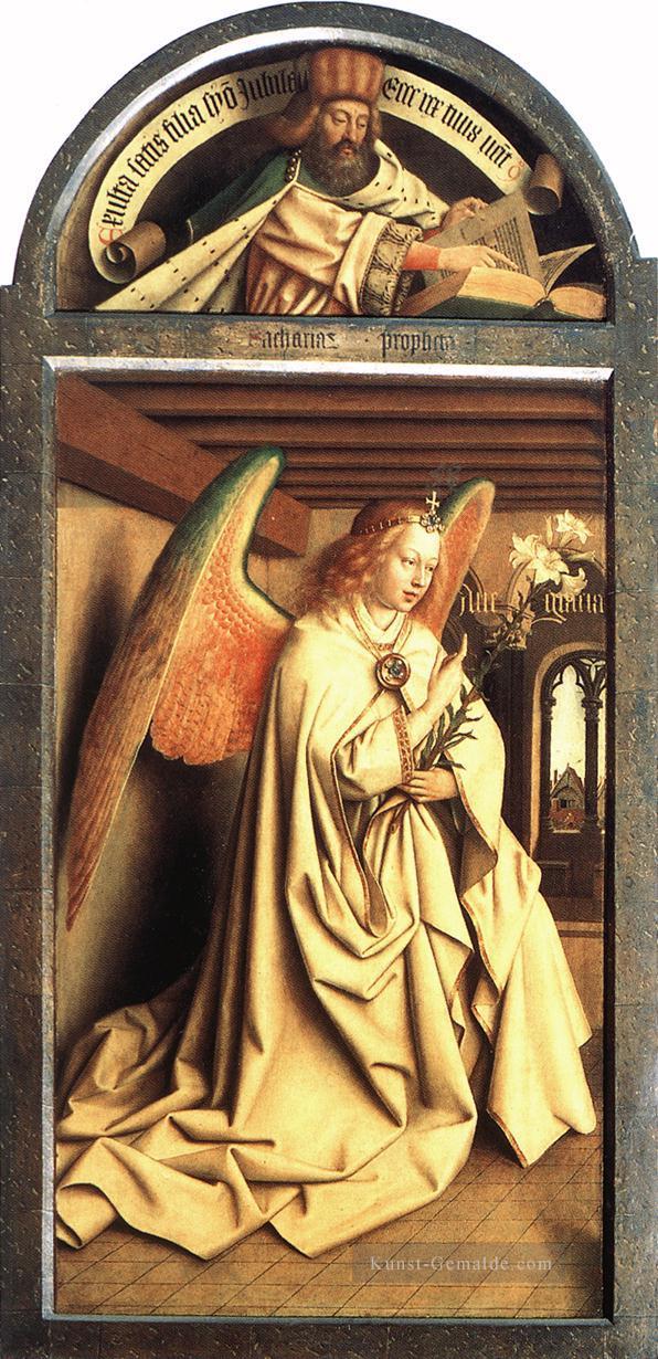 die Genter Altars Prophet Zacharias Engel der Verkündigung Renaissance Jan van Eyck Ölgemälde